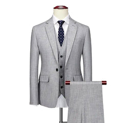 Elite Men's Suit Jacket + Vest + Pants MM01
