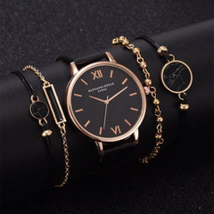 Relógio Feminino Pulseira em Couro - Seduction / Brinde 4 Pulseiras